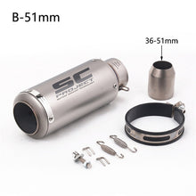 Load image into Gallery viewer, Universal Motorcycle Exhaust Pipe For SC Racing Project Escape Moto Muffler For Dirt Pit Bike Cafe racer KTM выхлопные системы