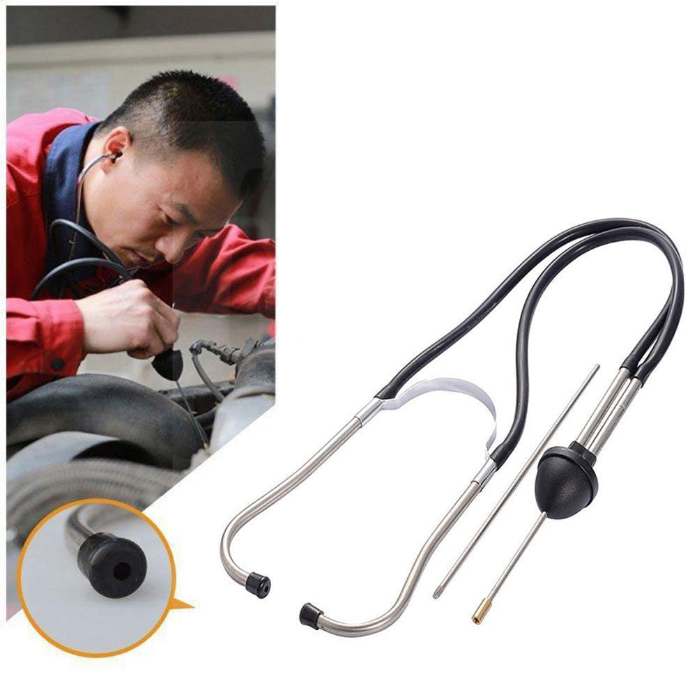 Chromed-steel Car Abnormal Sound Diagnostic Device Mechanics Cylinder Stethoscope Automotive Hearing Tools Anti-shocked Durable