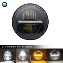 Load image into Gallery viewer, 5.75 inch Led headlight halo Ring white DRL Angel eye For Dyna Sportster Softail 5 3/4&quot;Headlamp.
