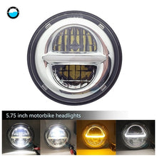 Load image into Gallery viewer, 5.75 inch Led headlight halo Ring white DRL Angel eye For Dyna Sportster Softail 5 3/4&quot;Headlamp.

