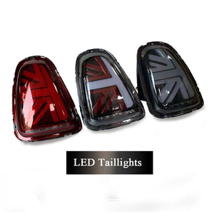 1Pair LED Tail Lamp Taillights Red Gray Black For BMW MINI R55 R56 R57 R60 R61 F55 F56 F57 Union Jack style rear lights