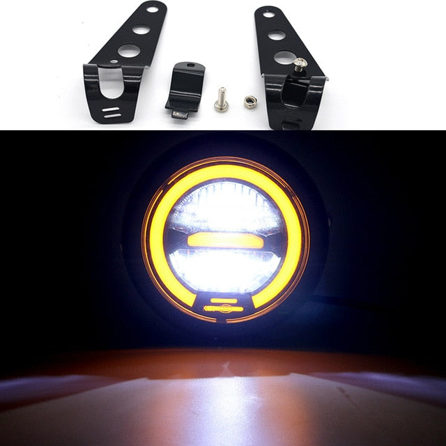 6.5 inch Universal Cafe Racer Vintage Motorcycle LED Head lamp Headlamp distance light Refit motorcycle headlight Cafe Racer